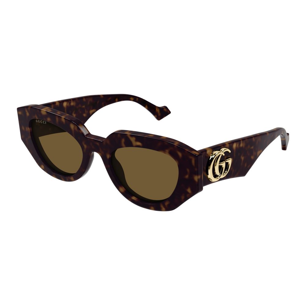 Gucci Sunglasses GG1421S-002 51-Cat-Eye Shape-Brown-Women's