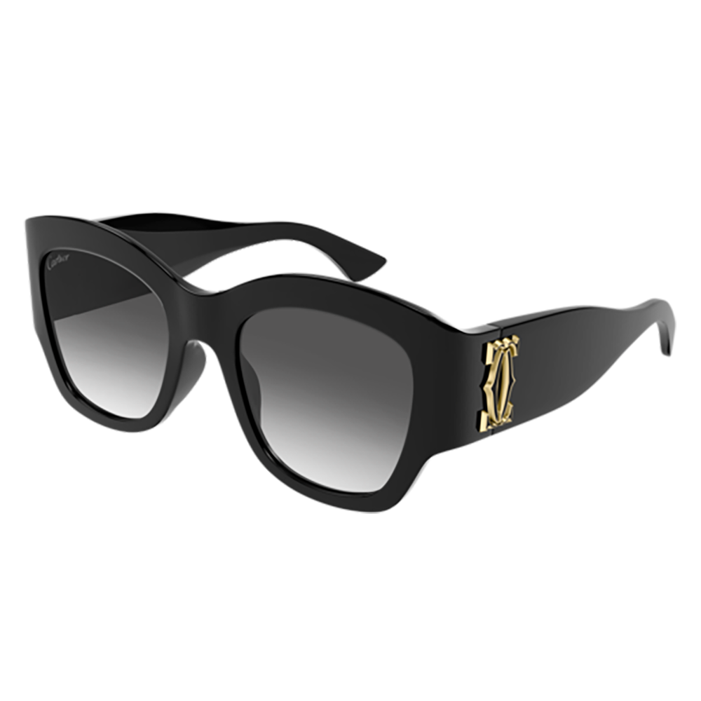 Cartier-Sonnenbrille-CT0304S-01-Eckig-Schwarz-Damen-Acetat