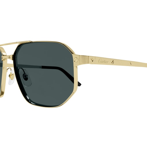 Cartier-Sonnenbrille-CT0462S-003 60-Pilotenform-Gold-Herren-Metall